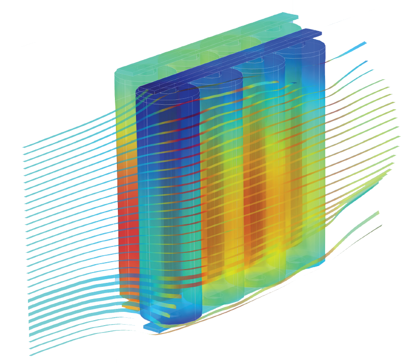Lithium-Ion Battery Cooling, COMSOL Multiphysics