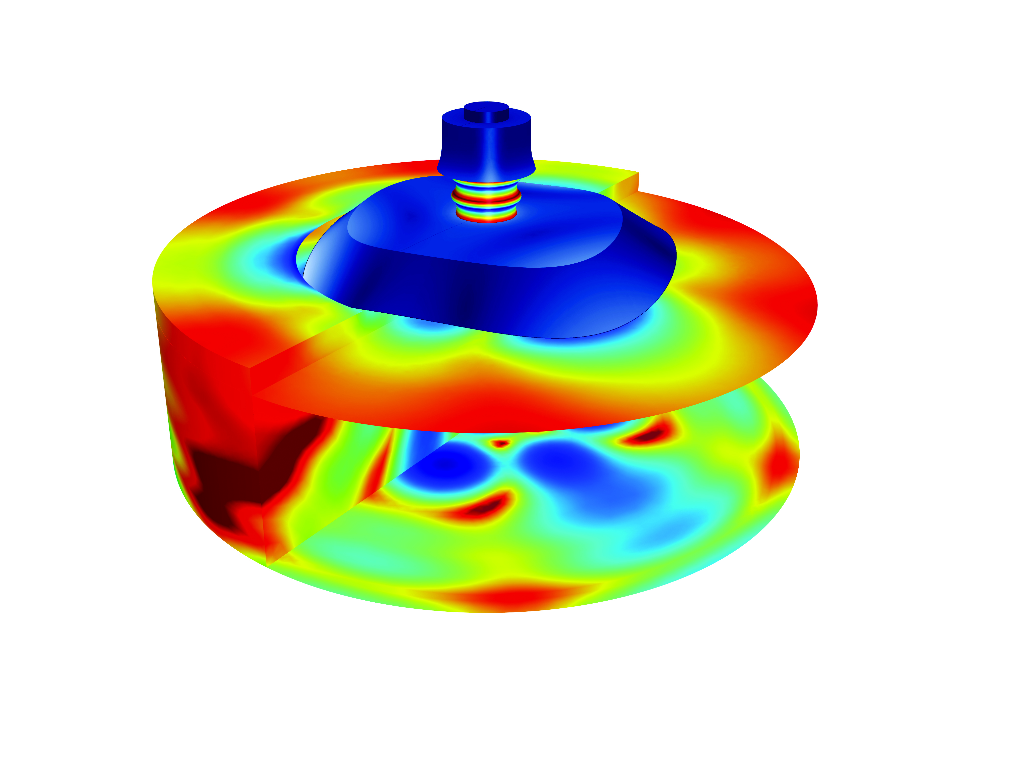 Tonpilz modeled with COMSOL Multiphysics