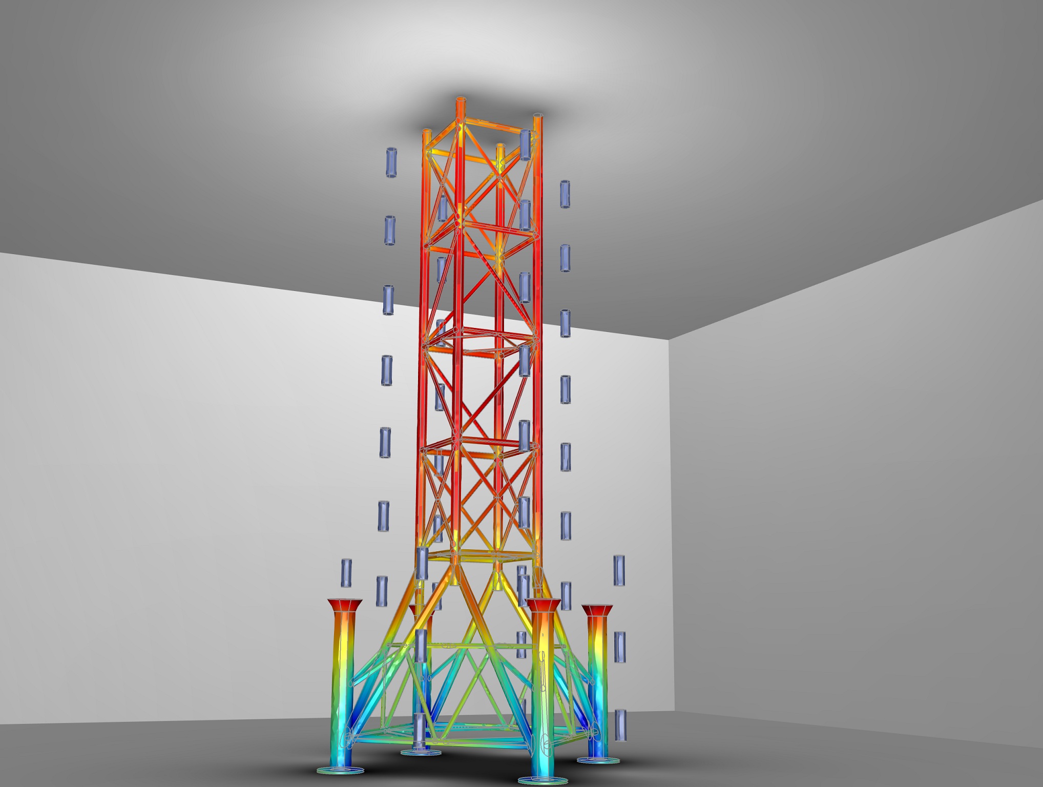 Model of an Oil Rig in the COMSOL Multiphysics Corrosion Module