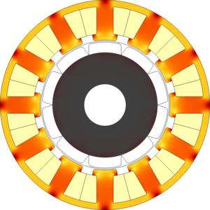 Permanentmagnetmotor in 2D