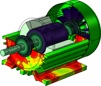 Vibrationen in einem Induktionsmotor