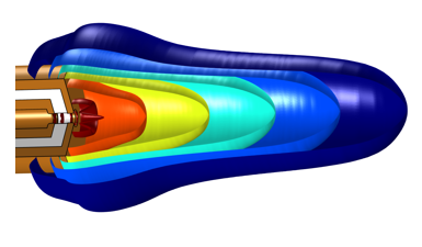 Simulation of Atmospheric Air Micro Plasma Jet for Biomedical Applications