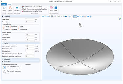 Parabolschüssel-Solarempfänger-Designer