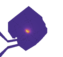 Coupled electrical and heat transfer model of hBN-encapsulated graphene