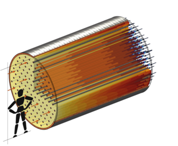 Dual flow reactor for acid gas cracking and methane conversion simulation ...