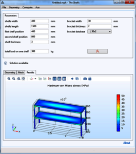 A COMSOL® App to Determine Stress Distribution throughout Shelves