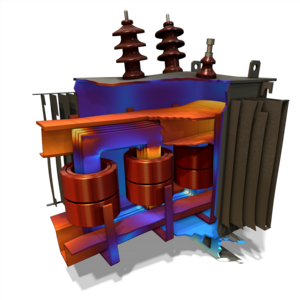 Magnetostriction of a Power Transformer 