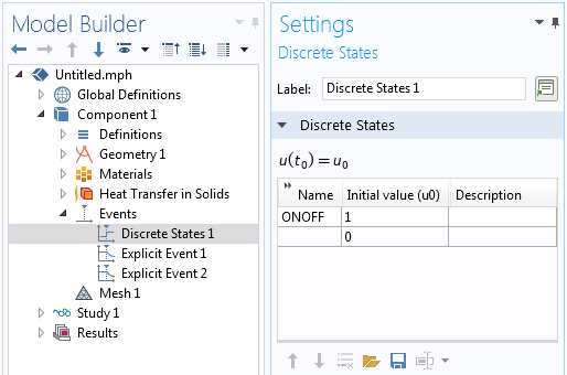 The discrete states interface